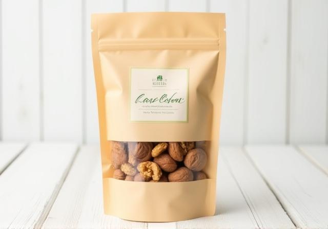 Bolsa artesanal de nueces de Coral Cosecha con sello de calidad